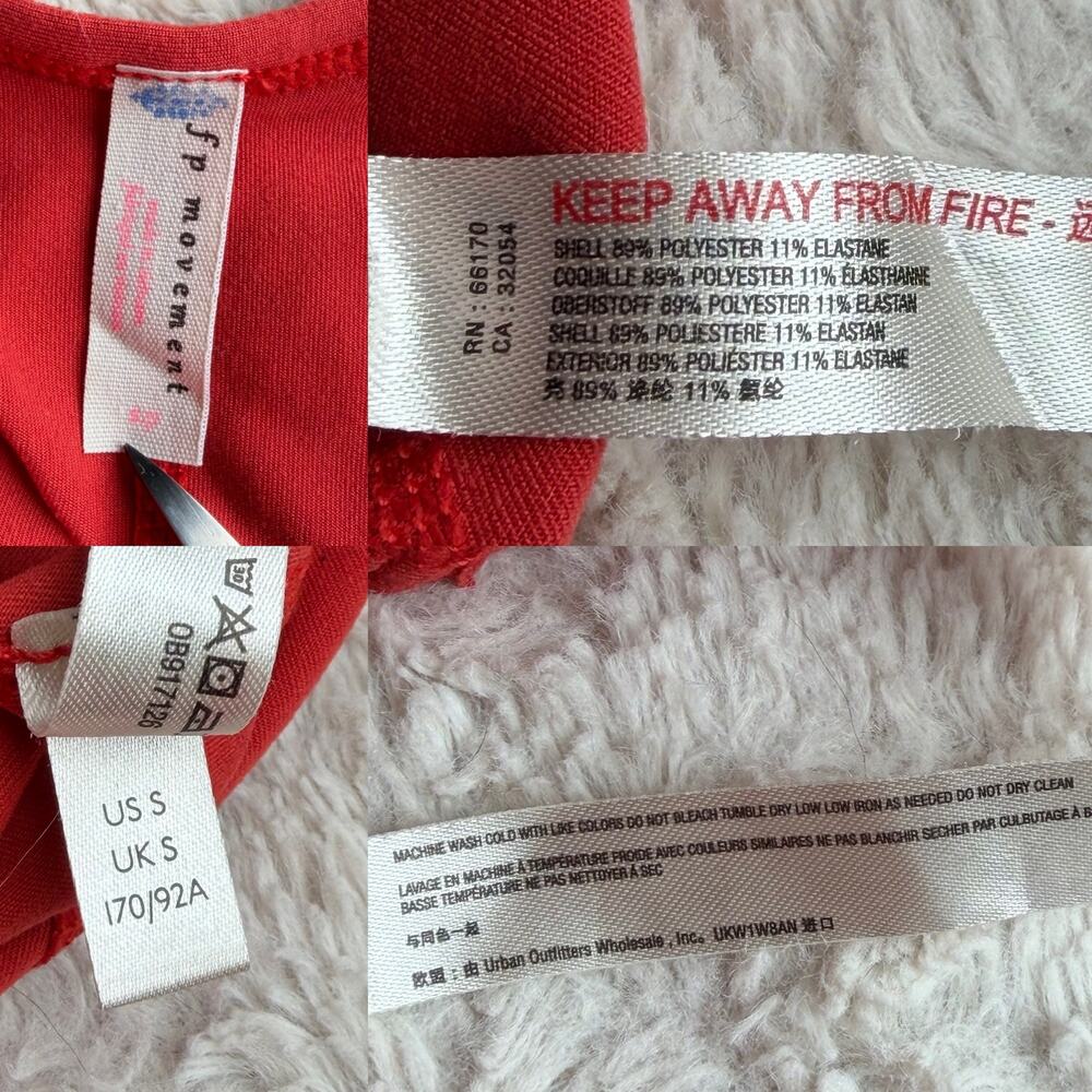 FP movement side to side performance onesie jumpsuit coral red free people S‎ - Picture 3 of 17